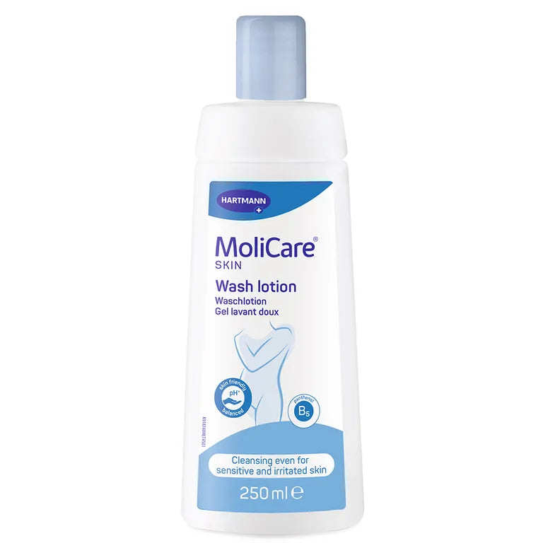 MoliCare Skin Waschlotion 250ml Flasche mit Panthenol B5.