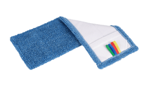 Blauer BaseLoop Mopp mit 50 cm Breite und Tasche für einfache Reinigung und Aufbewahrung.