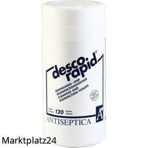 Descorapid Tücher, Dose mit 120 Tü.   BAuA-Reg-Nr.: N-47831 - Marktplatz24