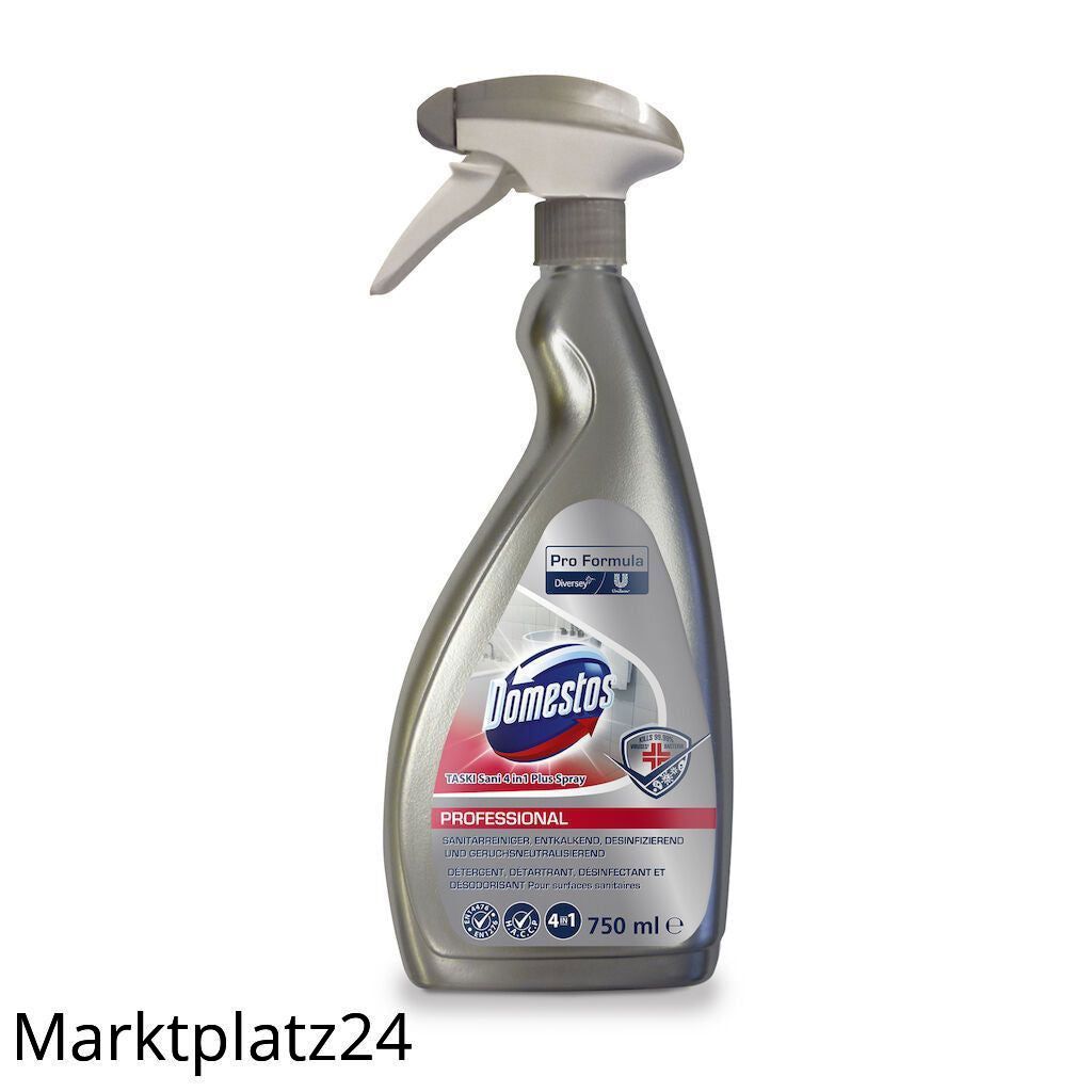 Domestos Professional, Sani 4 in 1 Plus, 750ml Sprühflasche BAuA-Reg-Nr.: N-69807 - Marktplatz24
