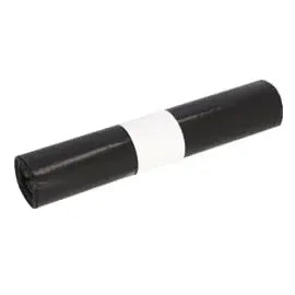 Schwarze 30L LDPE Müllbeutel, 260+240x640mm, 23my, 24 Stück