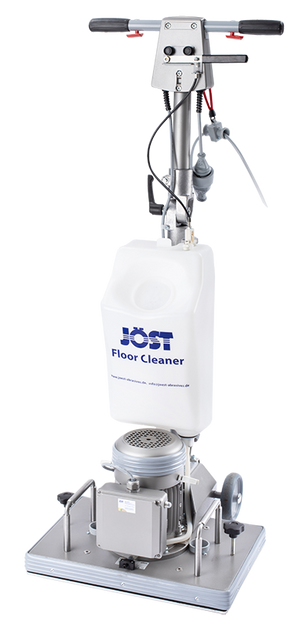 JÖST Bodenreinigungsmaschine mit 10L Wassertank und 1500W Leistung.
