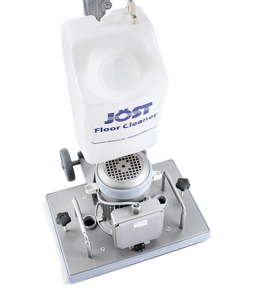 JÖST Bodenreinigungsmaschine mit 10L Wassertank und 1500W Leistung.