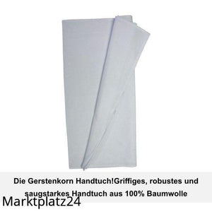 Gerstenkorn-Handtuch, 45x90cm, weiß, 1 St. - Marktplatz24