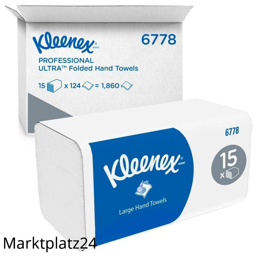 Handtuchpapier KLEENEX, 21,5x31,5cm, 2lg, 1860 Tü. - Marktplatz24