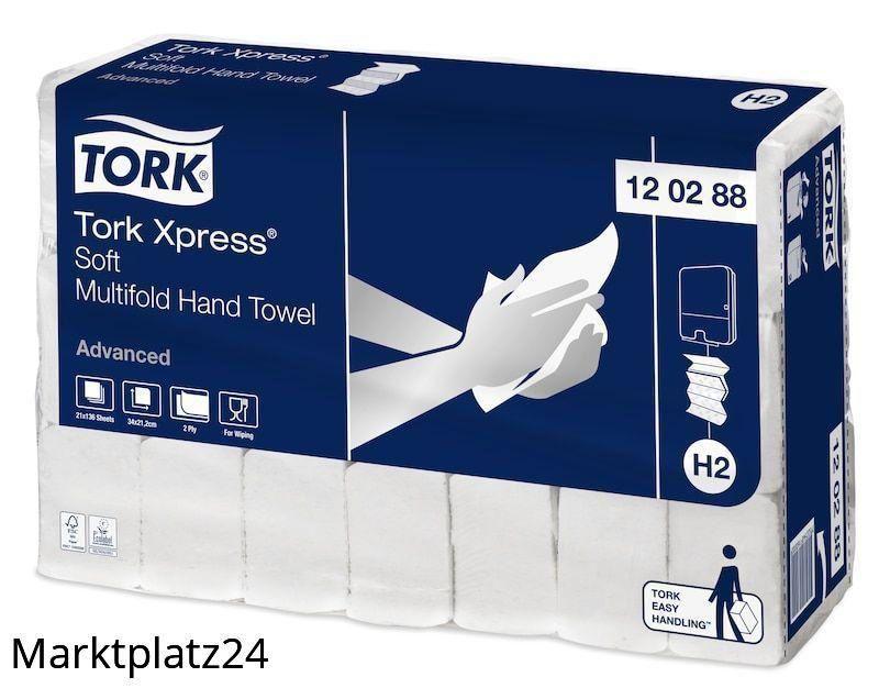 Handtuchpapier Tork Advanced, 21x34cm, 2lg, weiß, Tissue, 21x136 St. - Marktplatz24