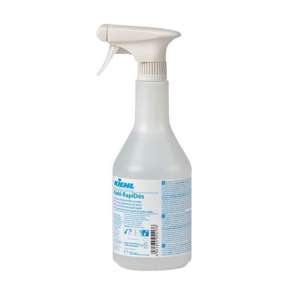 Kiehl RapiDés-plus 750ml Sprühflasche mit ergonomischem Design und praktischen Sprühkopf.