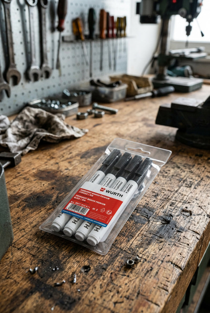 TINTMARK Premium Permanent Tintenmarker Wasserfest, Ergonomisch |