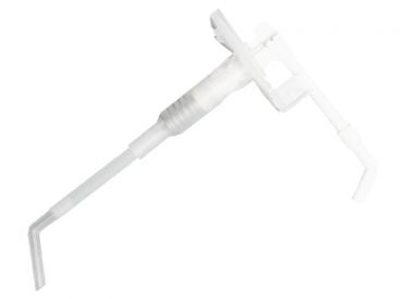 Ersatzpumpe für Wandspender SPE 1000, weiß mit schwarzem Pumpenkopf und flexibler Schlauchverbindung.