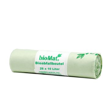 Ver- und Entsorgung -Kompostbeutel "bioMat" auf Stärkebasis, 10L, 50x42cm, 14my, 36x26 St/Krt.