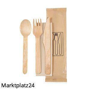 BioPak 4/1 Besteckset, Natural, gewachst, 250 Set/Krt. - Marktplatz24