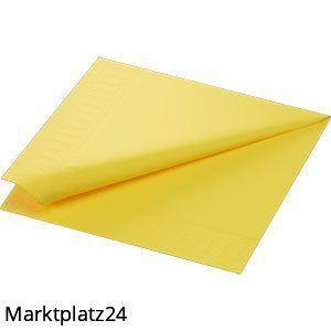 Dunisoft-Serviette, 40x40cm 1/4 falz, gelb, 12x60 St/Krt. - Marktplatz24