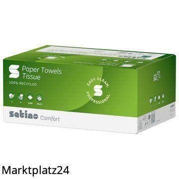 Handtuchpapier Satino Comfort, 25x23cm, 2lg, weiß, Recycling, 20x160 Tü/Krt. - Marktplatz24