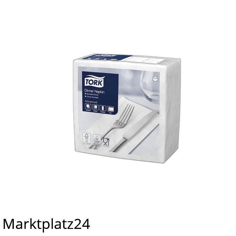 Tork Dinnerserviette, 2lg., 39x39cm, weiß, 1/8Book Falz, 12x150 St/Krt. - Marktplatz24