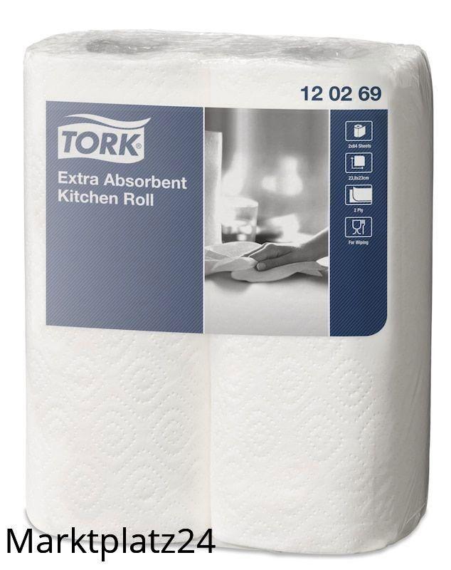 Tork Extra Saugfähige Küchenrolle 24,6x23cm, 2lg Tissue hochw., 12x2 Ro/Krt. - Marktplatz24