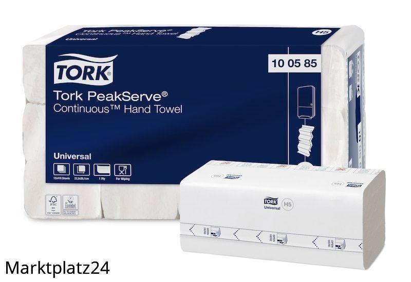 Tork PeakServe, Endlos(TM) Handtuchpapier, 22,5x20,1cm, 1lg, weiß, 12x410 St/Krt. - Marktplatz24