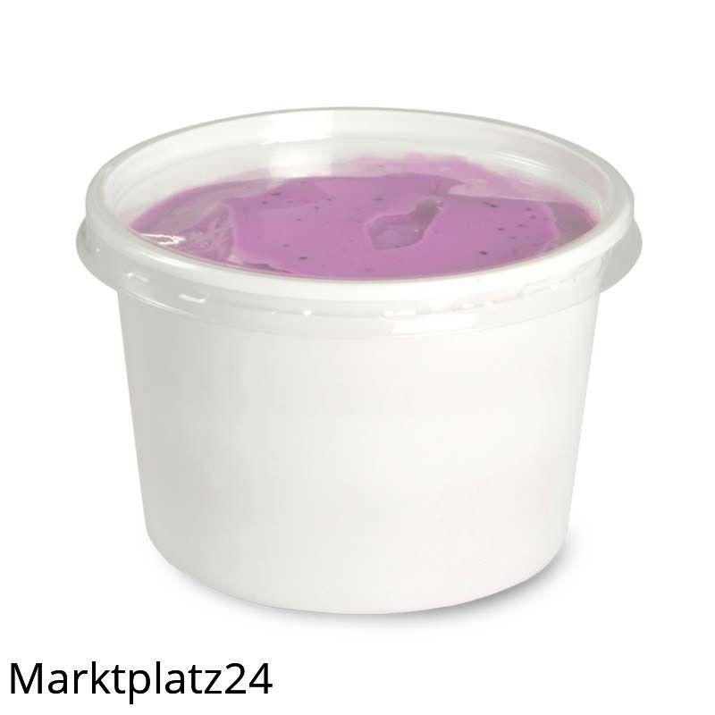 Verpackungsbecher, PP, 250ml, Ã˜101mm, H 50mm, klar, 10x100 St/Krt. - Marktplatz24