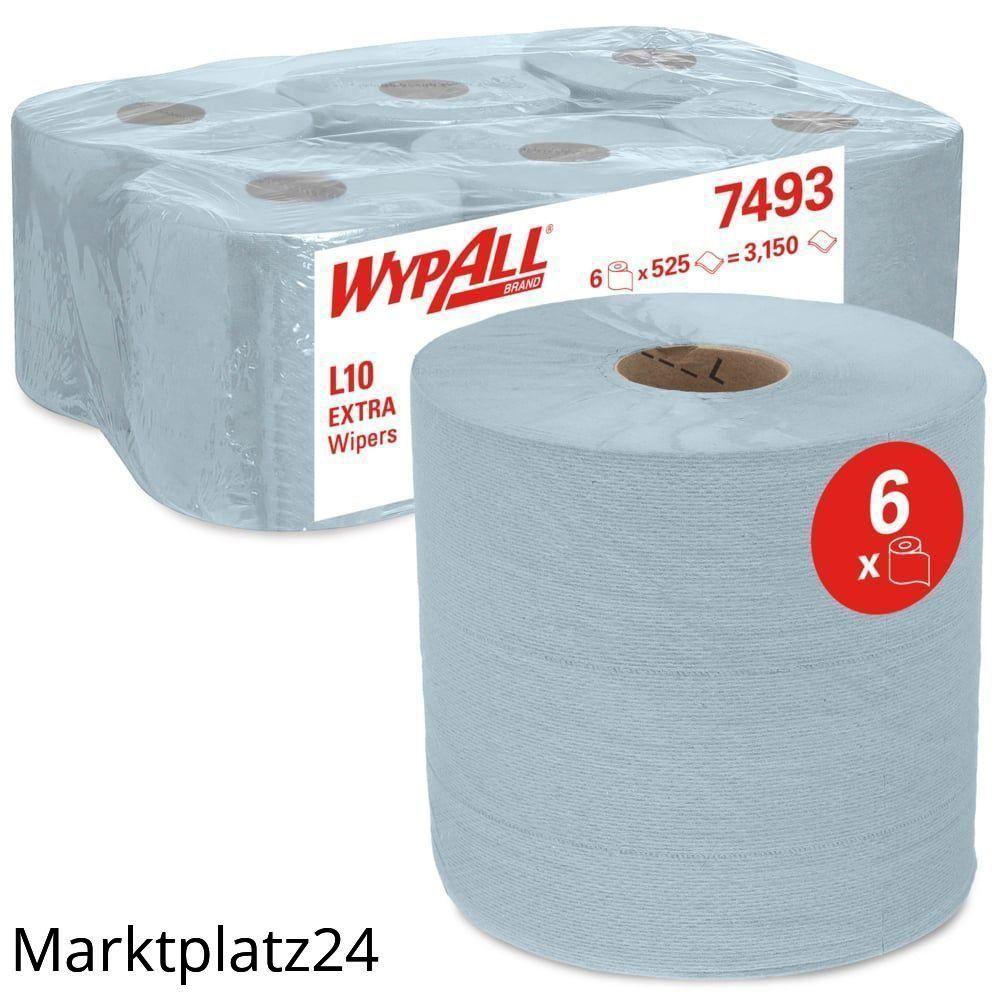 WYPALL L10 Extra Wischtücher, Zentralentnahme RCS, 1lg, weiß, 18,5x38cm, 6x525Bl/Krt. - Marktplatz24