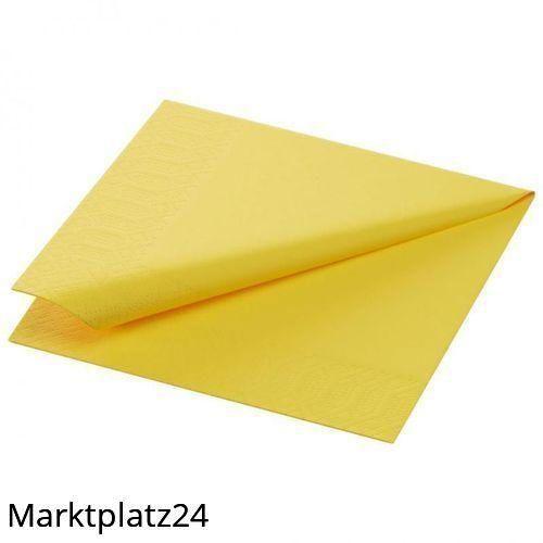 Zelltuch-Serviette 24x24cm,3lg,1/4Falz gelb, 8x250 St/Krt. - Marktplatz24