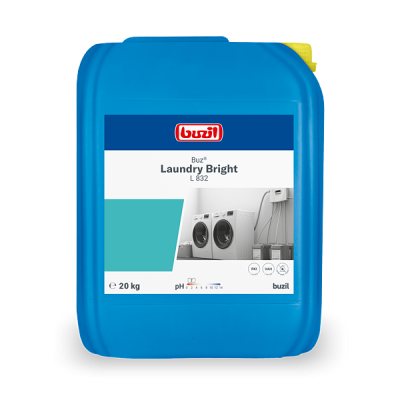 Buz Laundry Bright L832 Flüssigwaschmittel in einem 20L Kanister.