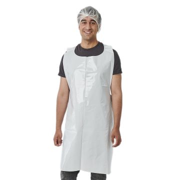 Industriebedarf -50 "WORK-INN/-PS" Latz-Schürzen, LDPE, 130cmx75cm, 30my, weiß, 10x50 St/Krt.