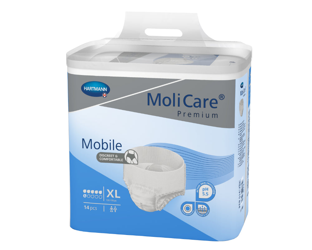 MoliCare Premium Mobile Inkontinenzhose XL mit 6 Tropfen, 14 Stück