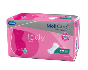 MoliCare Premium Lady Pad mit 3 Tropfen Saugstärke, 14 Stück.