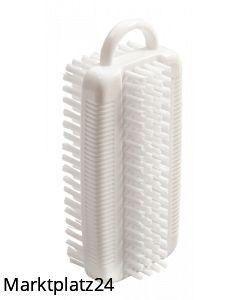 Nagelbürste Doppelt, Nylon 6.6, 110x50x32mm, Ã˜0,35mm, weiß, mittel, 1 St. - Marktplatz24