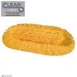 Gelber Feuchtwischmop aus Acryl mit Band, 40cm breit.