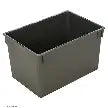 Anthracite 35L stackable storage box made from recycled material.