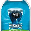 Wilkinson Protector 3 Rasierer mit drei Klingen und Hautschutzstreifen.