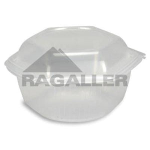 Transparente, sechseckige Haushaltsbox aus PP mit anhängendem Deckel.