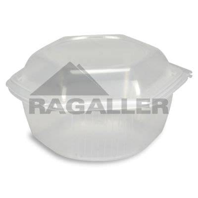 Transparente, sechseckige Haushaltsbox aus PP mit anhängendem Deckel.