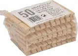 50 extra stable wooden clothespins in a clear plastic bag.