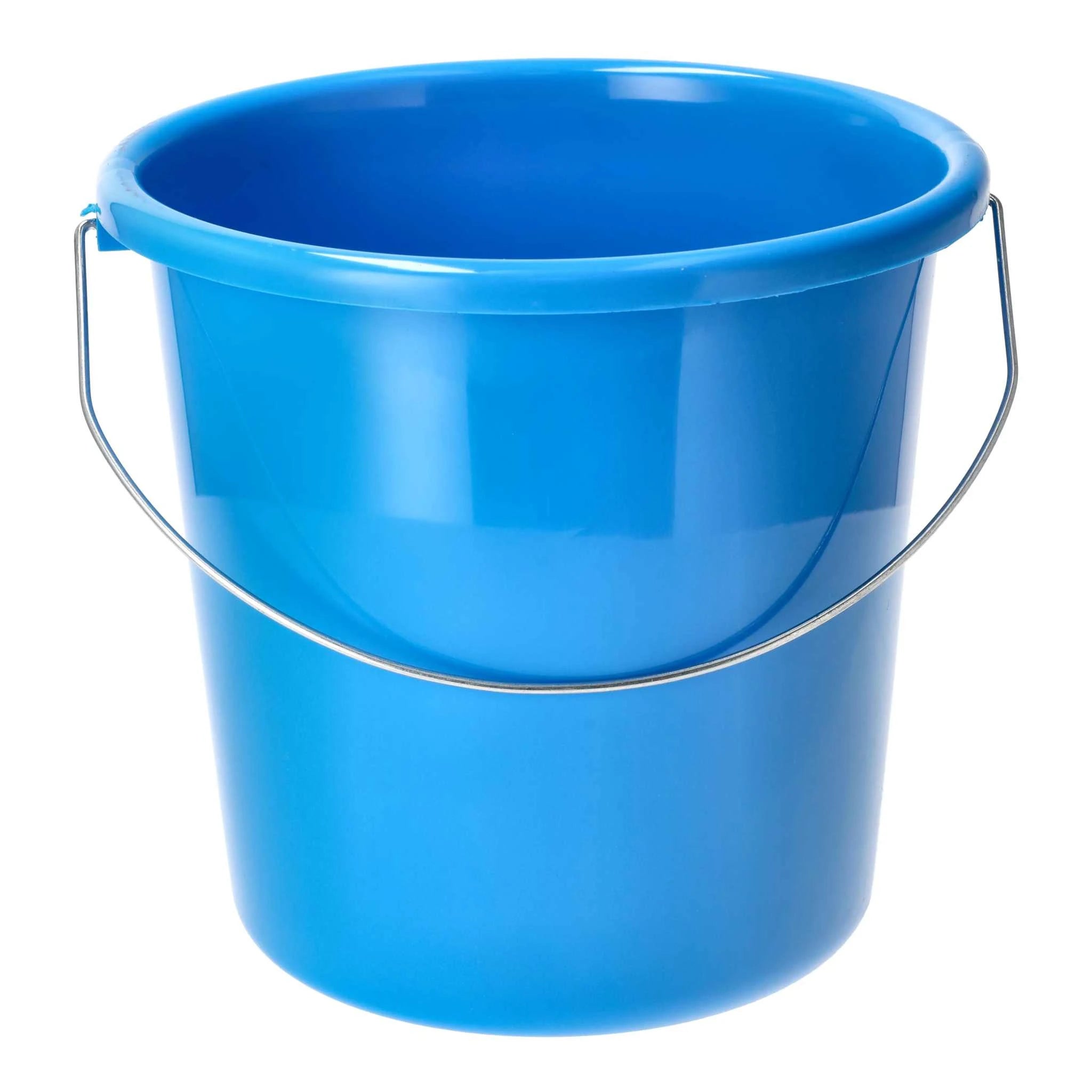 M24–Teko-Plastic Haushaltseimer 5L blauer Kunststoff Eimer mit Metallgriff, langlebig und vielseitig für Haushalt und Garten.