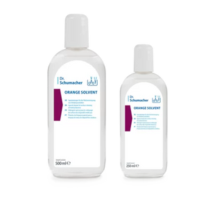 Orange Solvent in a 250ml bottle, featuring a bright orange liquid and a secure cap.