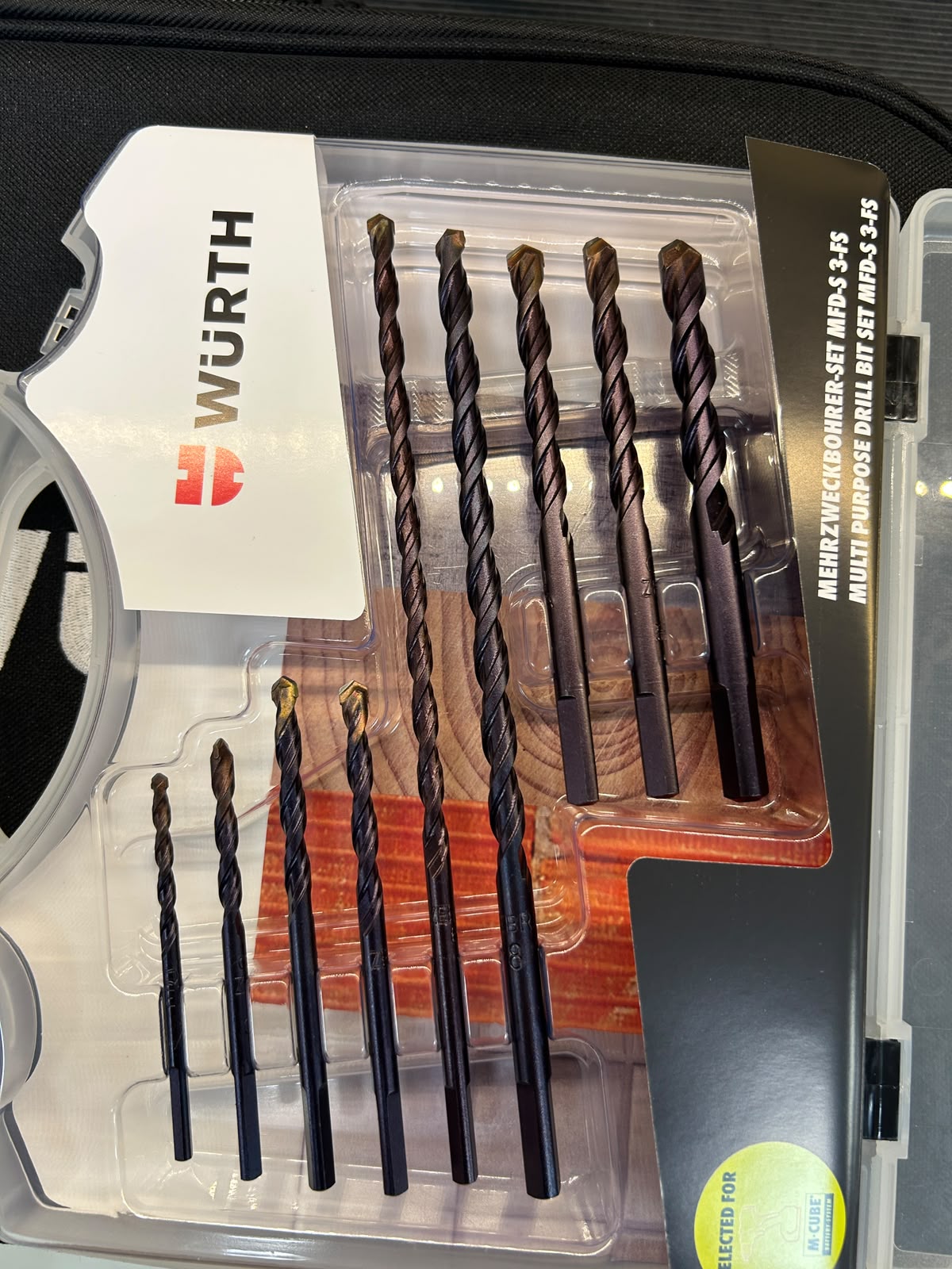 Würth Mehrzweckbohrer MFD-S 9-teilig – 3-Flächenschaft Multipack