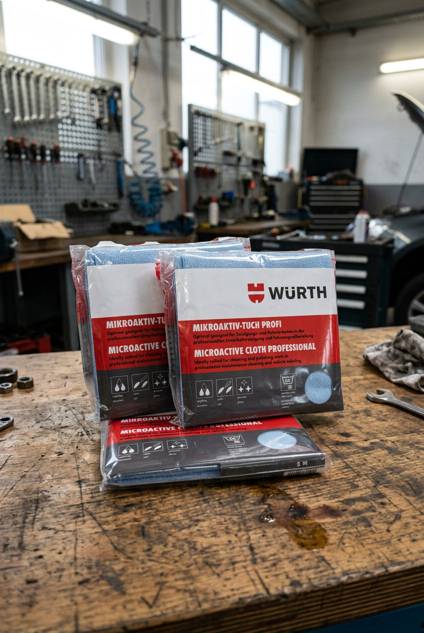 Würth Mikrofasertuch PROFI 40 × 40 cm – 3er-Pack
