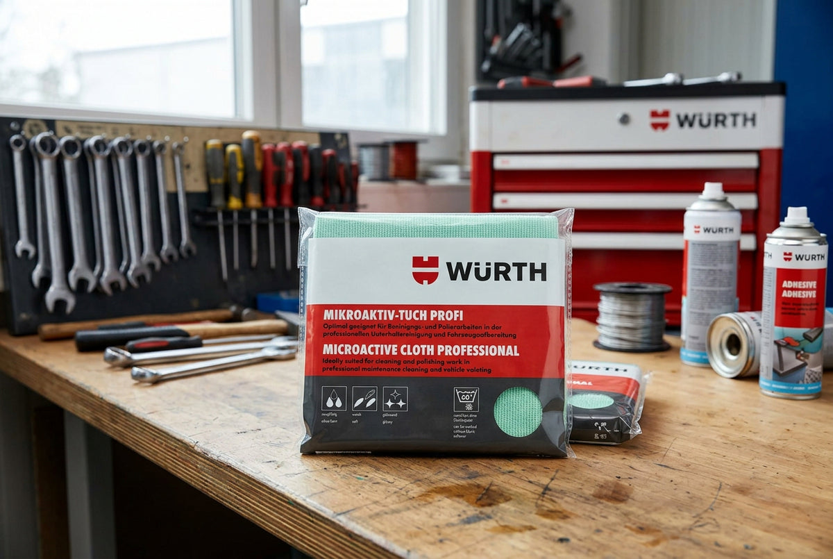 Würth Mikrofasertuch PROFI 40 × 40 cm – 3er-Pack