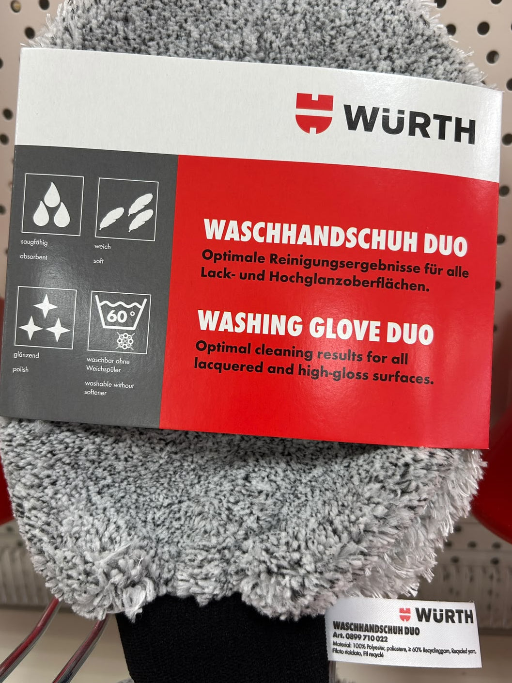 Würth Waschhandschuh DUO für Lack- und Hochglanzflächen