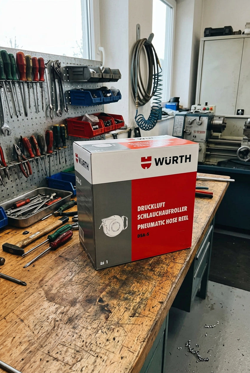 Würth Druckluft-Schlauchaufroller DSA 11-S – 11 m