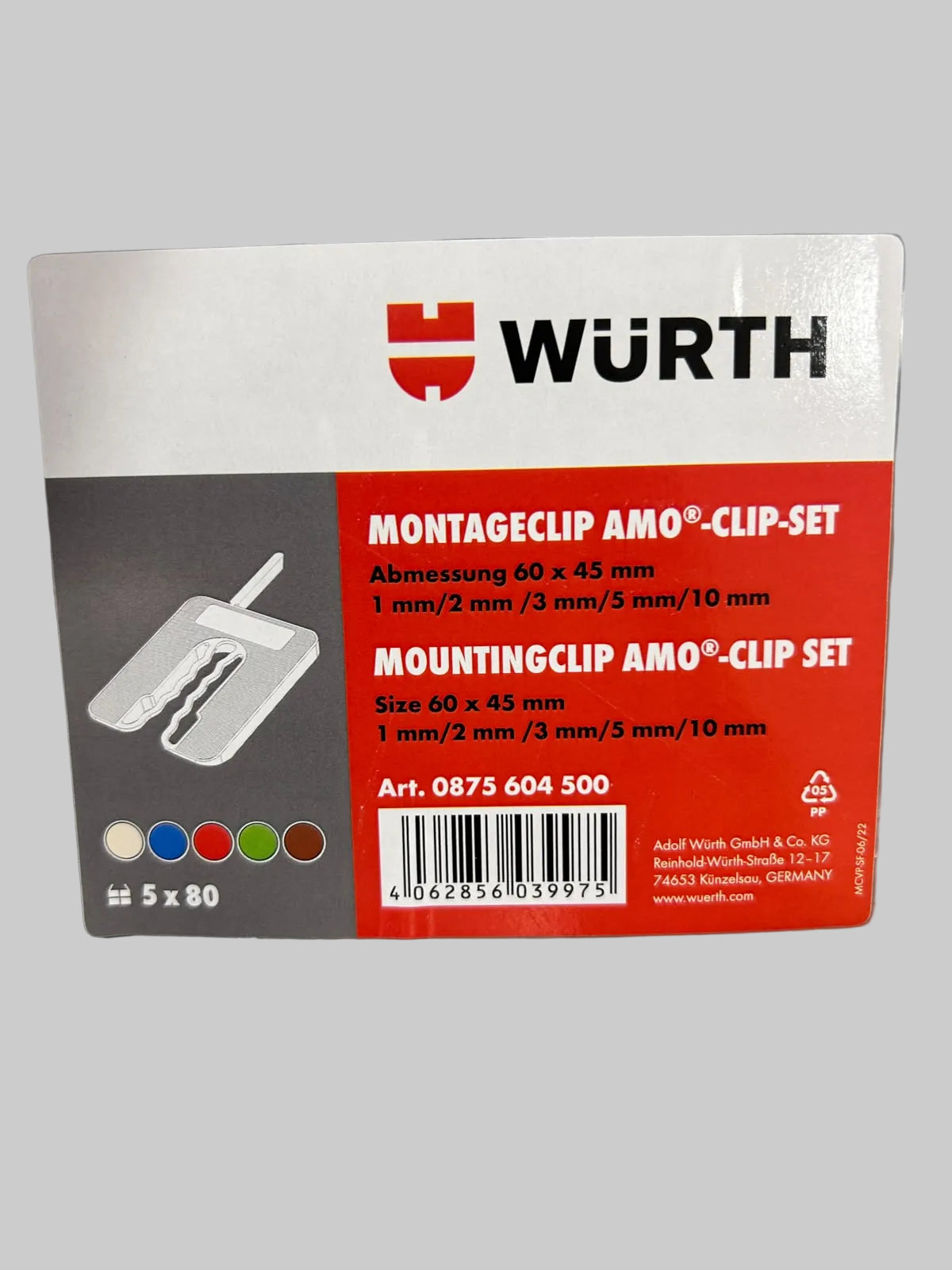 Montageclip AMO -Clip Sortiment 400-teilig MNTGCLIP-SORT-PP-60X45MM-400TLG