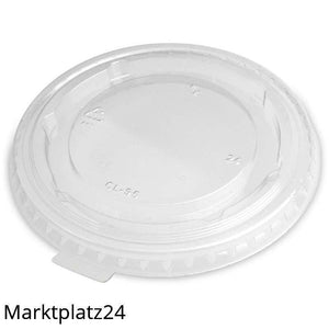 Deckel geschlossen mit Lasche für Clear, Cup PET Ã˜95mm, 100 St/Pk. - Marktplatz24