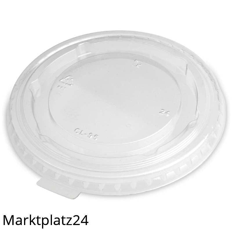Deckel geschlossen mit Lasche für Clear, Cup PET Ã˜95mm, 100 St/Pk. - Marktplatz24