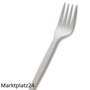 Einweggabel 170mm, weiß, PS, 100 St/Pk. - Marktplatz24