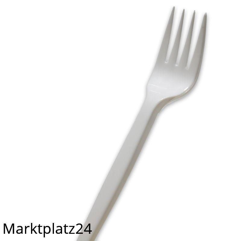 Einweggabel 170mm, weiß, PS, 100 St/Pk. - Marktplatz24