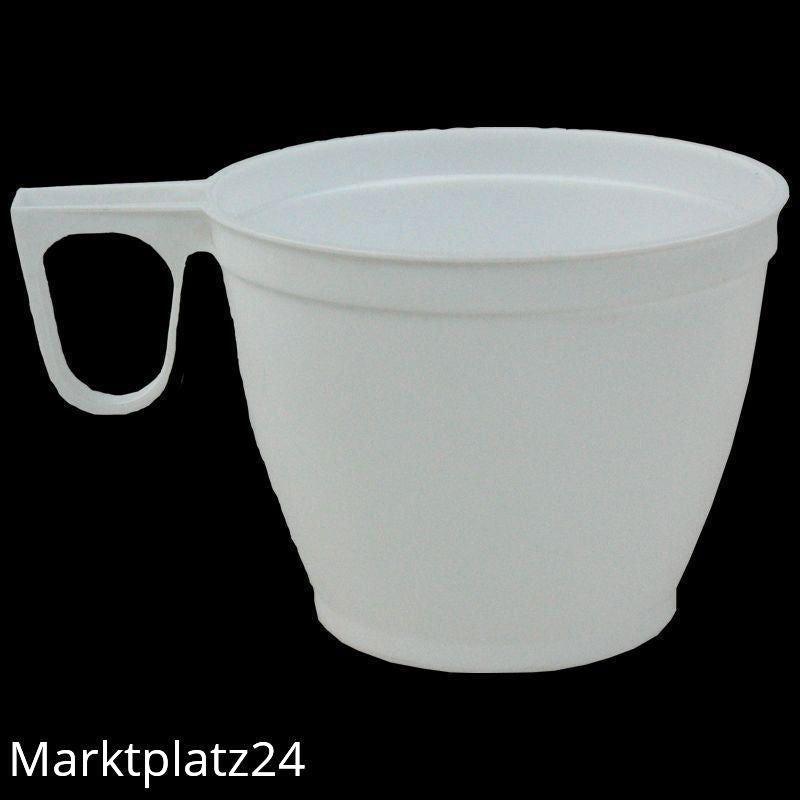 Kaffeetasse mit geschlossenem Griff, PS, 180ml, weiß, 60 St/Pk. - Marktplatz24