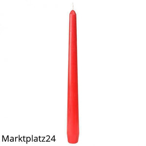 Leuchterkerze, 250x22mm, rot, 50 St/Pk. - Marktplatz24