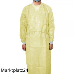 MaiMed-Coat-ViruGuard, Schutzkittel Vlies, unsteril, MRSA-Schutzkittel, gelb, 10 St/Pk. - Marktplatz24