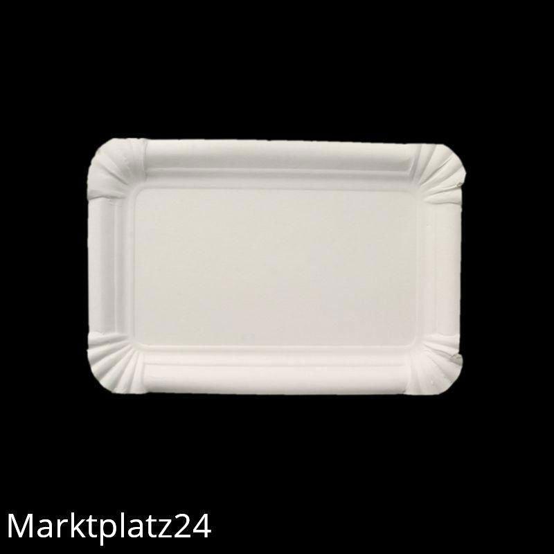 Pappteller, 9x15cm, Frischfaser, eckig, 250 St/Pk. - Marktplatz24
